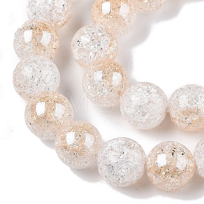 Electroplated Crackle Glass Beads Strands X-EGLA-N014-10mm-02-1