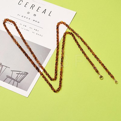 Two Tone Acrylic Bag Chain AJEW-BA00029-1