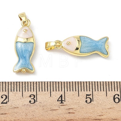 Brass Enamel Pendants KK-Z134-06G-01-1
