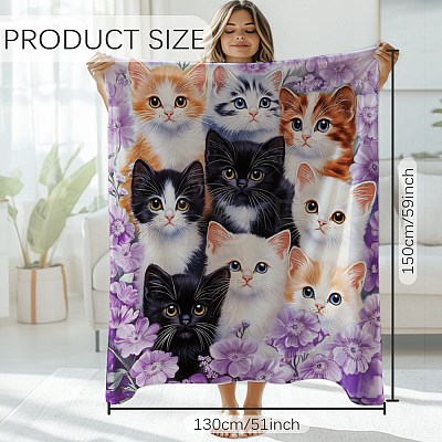 Rectangle Velet Blanket AJEW-WH0574-015-1
