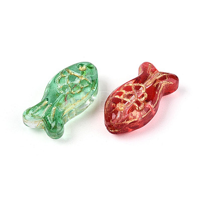 Baking Paint Transparent Glass Beads DGLA-N018-31-1