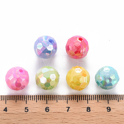 Opaque Acrylic Beads TACR-S154-10F-1