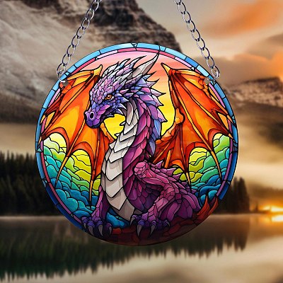 Dragon Acrylic Window Hanging Ornaments PW-WGC8495-01-1