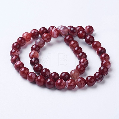 Natural Agate Beads Strands G-G754-04-6mm-1