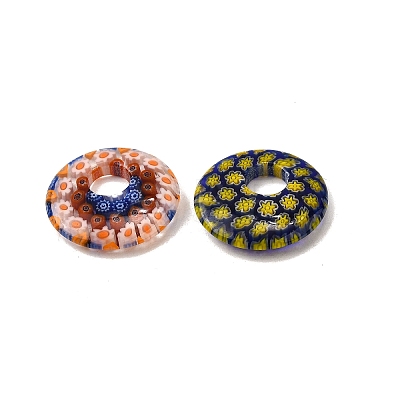 Handmade Millefiori Glass Beads LAMP-A155-01E-1