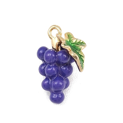 Fruit Alloy Enamel Pendants ENAM-P264-02G-G03-1