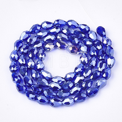 Electroplate Glass Beads Strands EGLA-T013-05B-1