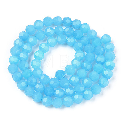 Imitation Jade Glass Beads Stands X-EGLA-A035-J10mm-D04-1