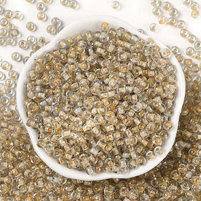 Transparent Inside Colours Glass Seed Beads SEED-A032-04V-1