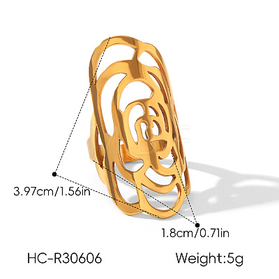 304 Stainless Steel Cuff Open Rings WGB7CC1-01-1