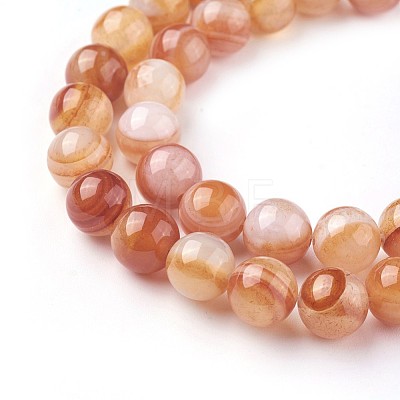 Natural Red Agate Beads Strands G-F619-38-8mm-1