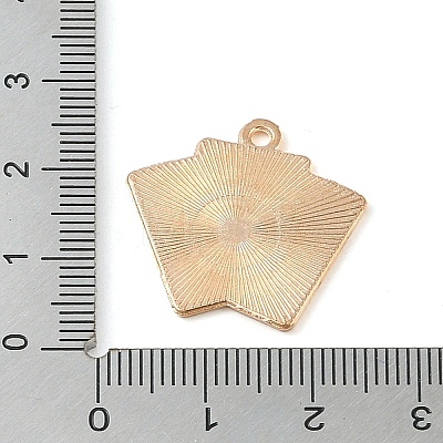 Tarot Style Alloy Eanaml Pendants PALLOY-S184-02G-C-1