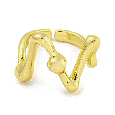 Brass Cuff Rings for Women RJEW-E294-05G-03-1