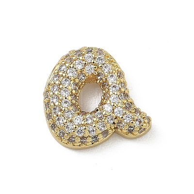 Brass Micro Pave Clear Cubic Zirconia Pendants KK-A300-02G-1