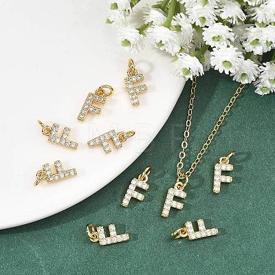 SHEGRACE Brass Micro Pave Clear Cubic Zirconia Pendants XGRQ29628-394G-F-1
