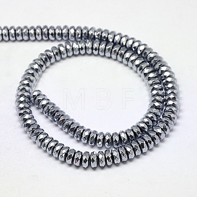 Electroplate Non-magnetic Synthetic Hematite Beads Strands X-G-J160-D-01-1