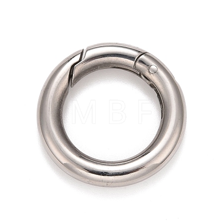 Non-Tarnish 304 Stainless Steel Spring Gate Rings STAS-M296-01P-A-1