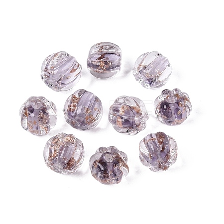 Handmade Gold Sand Lampwork Beads LAMP-Q039-08B-1
