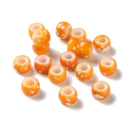 Spray Painted ABS Plastic European Beads KY-G033-01A-02-1