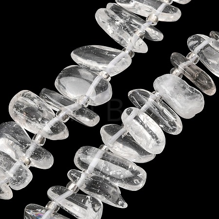 Natural Quartz Crystal Rock Crystal Beads Strands GG-CBADF20-A11-1