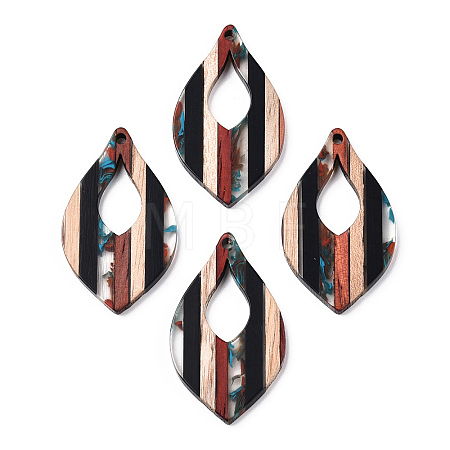 Resin & Walnut Wood Pendants RESI-N039-19-1