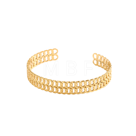 304 Stainless Steel Cuff Bangles STAS-OY006-79G-1