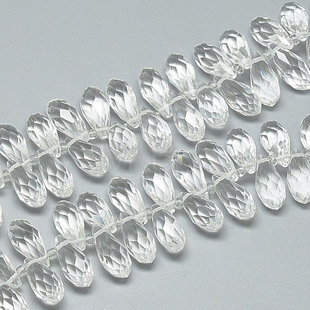 Glass Beads Strands EGLA-S142-8x17mm-10-1