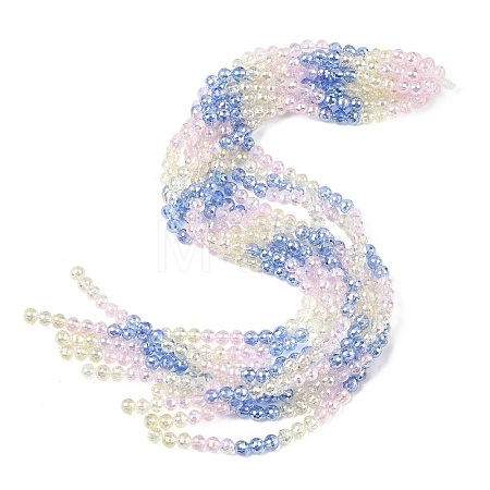 Electroplate Glass Beads Strands EGLA-D300-06-6mm-22-1