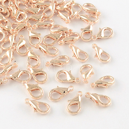 Zinc Alloy Lobster Claw Clasps X-E106-RG-1