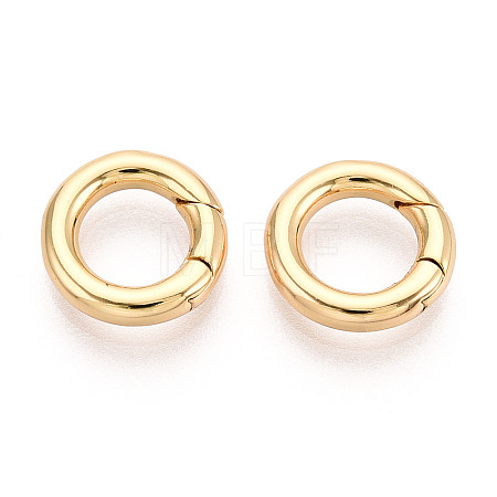 Brass Spring Gate Rings KK-T078-20G-02-1