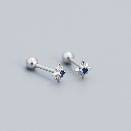Star 925 Sterling Silver Pave Cubic Zirconia Cartilage Earrings FS-WG250FB-07-1