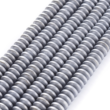 Electroplate Non-magnetic Synthetic Hematite Heishi Beads Strands G-M007-20C-1