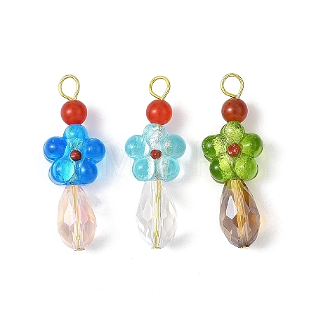 Handmade Lampwork with Glass Pendants PALLOY-JF04697-1