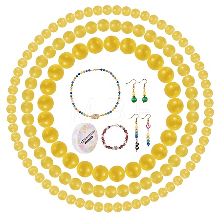 DIY Round Cat Eye Beads Bracelet Making Kit DIY-SZ0006-56C-1