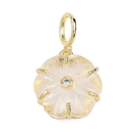 Natural Quartz Crystal Carved Pendants G-G330-01G-05-1