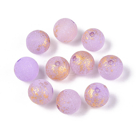 Baking Paint Glass Beads DGLA-N014-8mm-01E-1