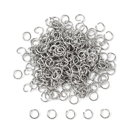 Tarnish Resistant 304 Stainless Steel Open Jump Rings X-STAS-E011-6x0.8mm-1