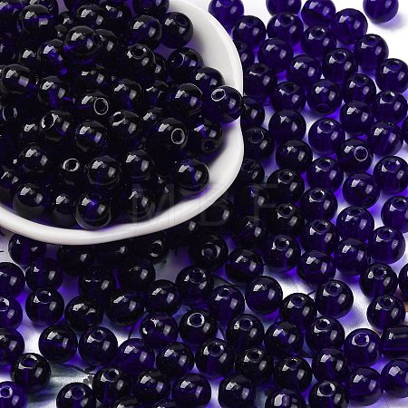 Transparent Colours Glass Seed Beads SEED-Z004-T8MM-07-1