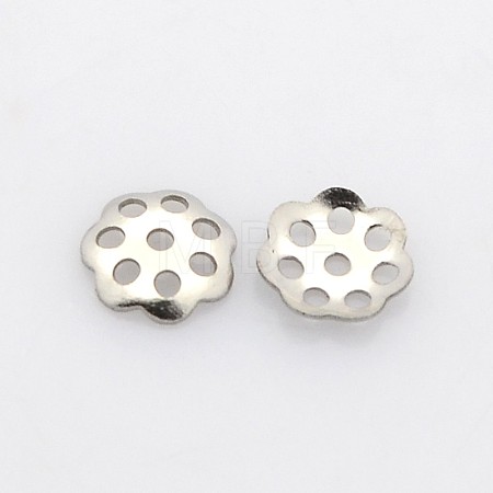 Tarnish Resistant Filigree Multi-Petal 304 Stainless Steel Bead Caps STAS-N039-03-1