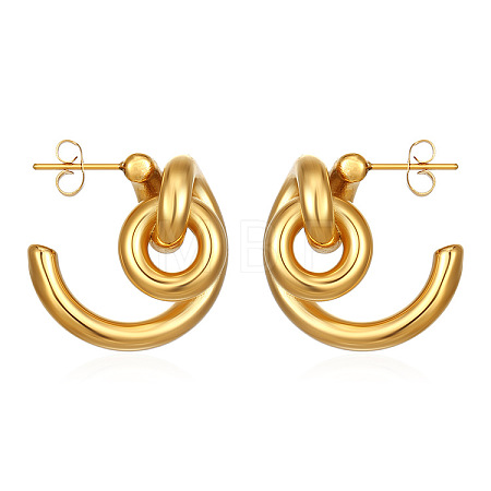 304 Stainless Steel Stud Earrings for Women WGF252D-01-1