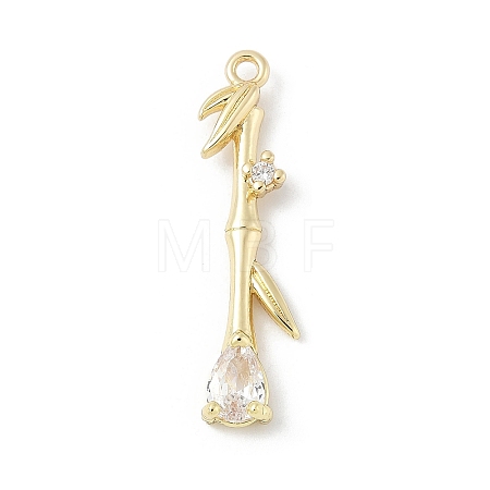 Brass Micro Pave Cubic Zirconia Pendants KK-M326-13B-G-1