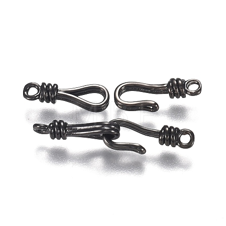 Brass Hook and Eye Clasps KK-F120-016B-1