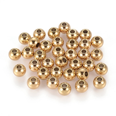 Ion Plating(IP) 202 Stainless Steel Rondelle Spacer Beads X-STAS-F094-06C-G-1