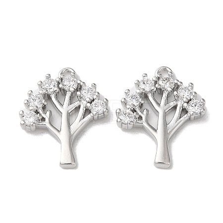 Brass Micro Pave Cubic Zirconia Pendants KK-F862-09P-1