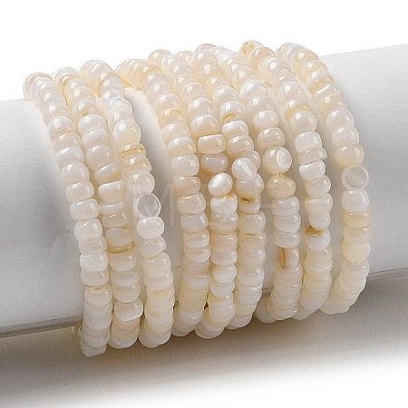Natural Freshwater Shell Beads Strands SHEL-P017-01B-02-1