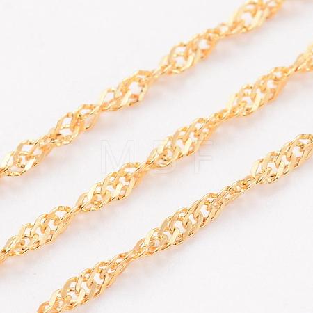 Ion Plating(IP) 304 Stainless Steel Singapore Chains CHS-H007-12G-1