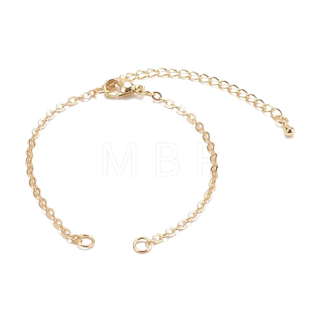 Brass Cable Chain Bracelet Makings AJEW-JB00931-1