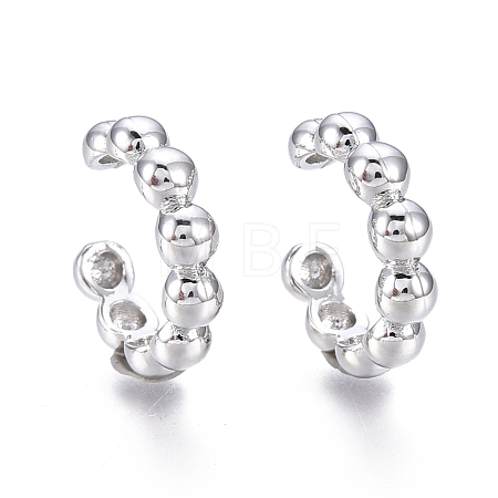 Brass Cuff Earrings EJEW-I249-09P-1