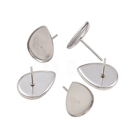 Tarnish Resistant 304 Stainless Steel Stud Earring Settings X-STAS-Q170-13-1