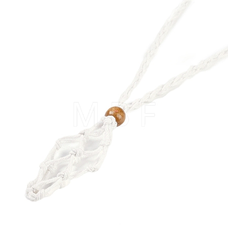 Braided Waxed Cord Empty Macrame Pouch Slider Necklace Making FIND-C061-01H-1